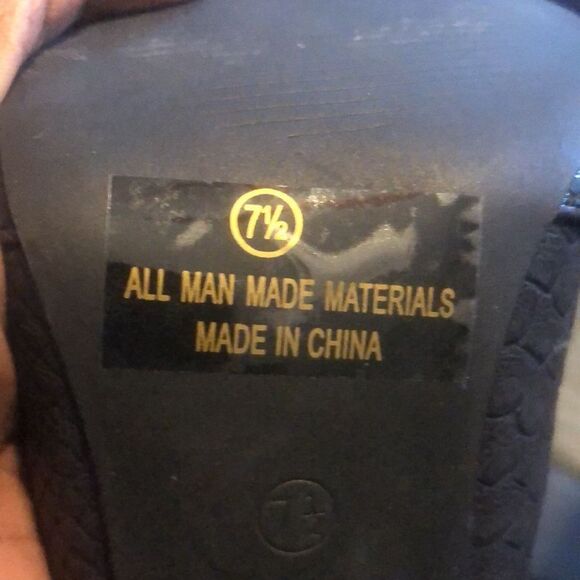 Liliana black snake skin pointed toe open back boots with zipper detail size 7.5 - Picture 8 of 8